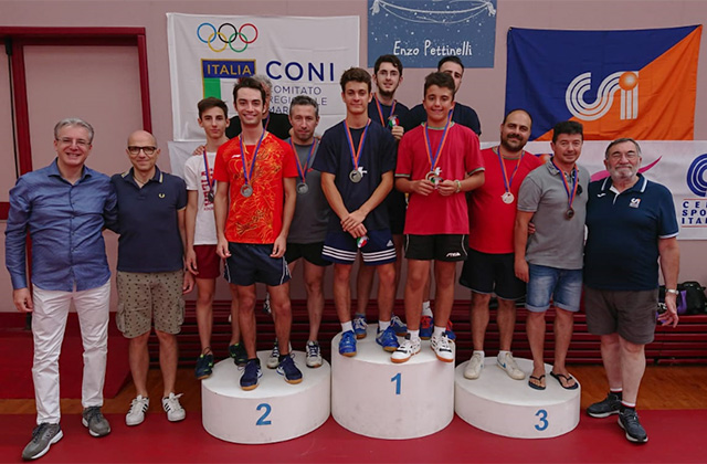 I vincitori dei campionati italiani Csi di Tennistavolo svoltisi a Senigallia