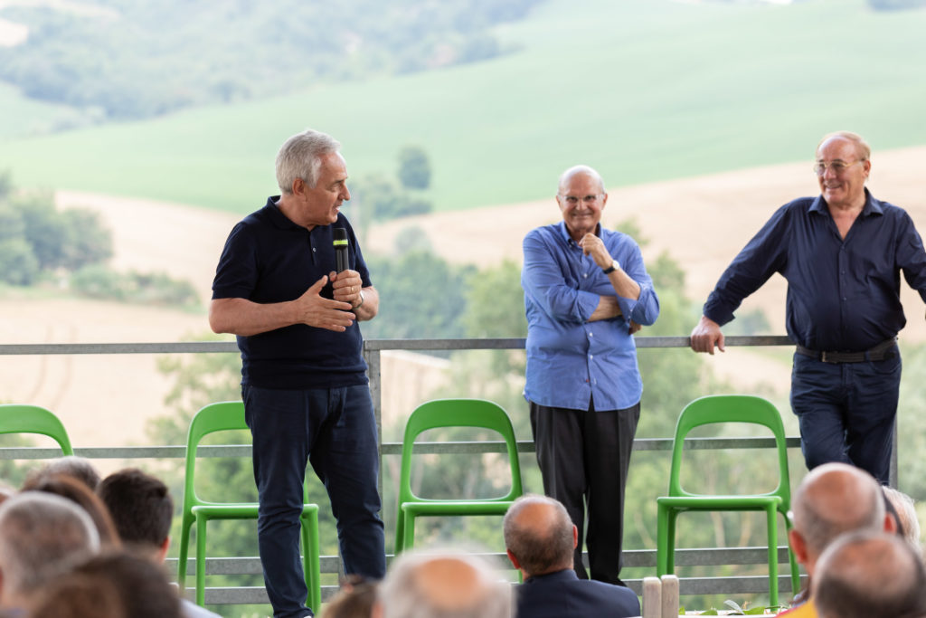 Enrico Loccioni, Bruno Garbini e Giovanni Fileni progetto Arca