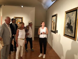 Gabrio Filonzi ad Osimo in visita alla mostra curata da Vittorio Sgarbi