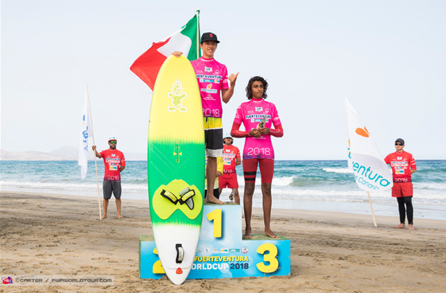 Eugenio Marconi campione del mondo windsurf freestyle under 20 a Fuerteventura