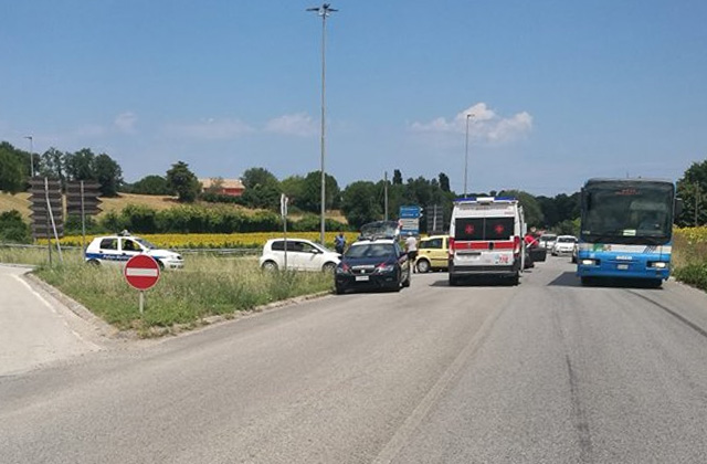 L'incidente avvenuto a Borgo Catena, frazione di Senigallia