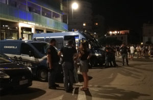 I controlli della Polizia a Senigallia per la Notte della Rotonda 2018