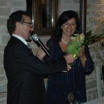 Omaggio floreale alla neo presidente Paola Duca