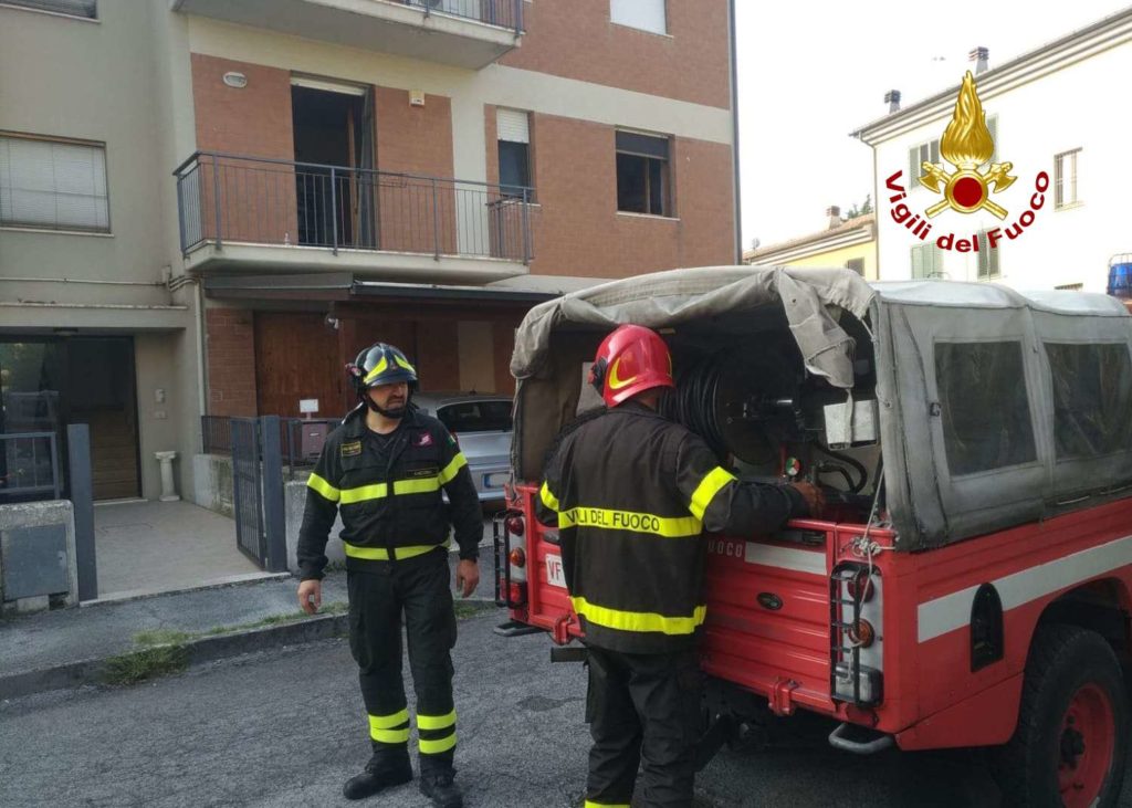 I vigili del fuoco sul posto