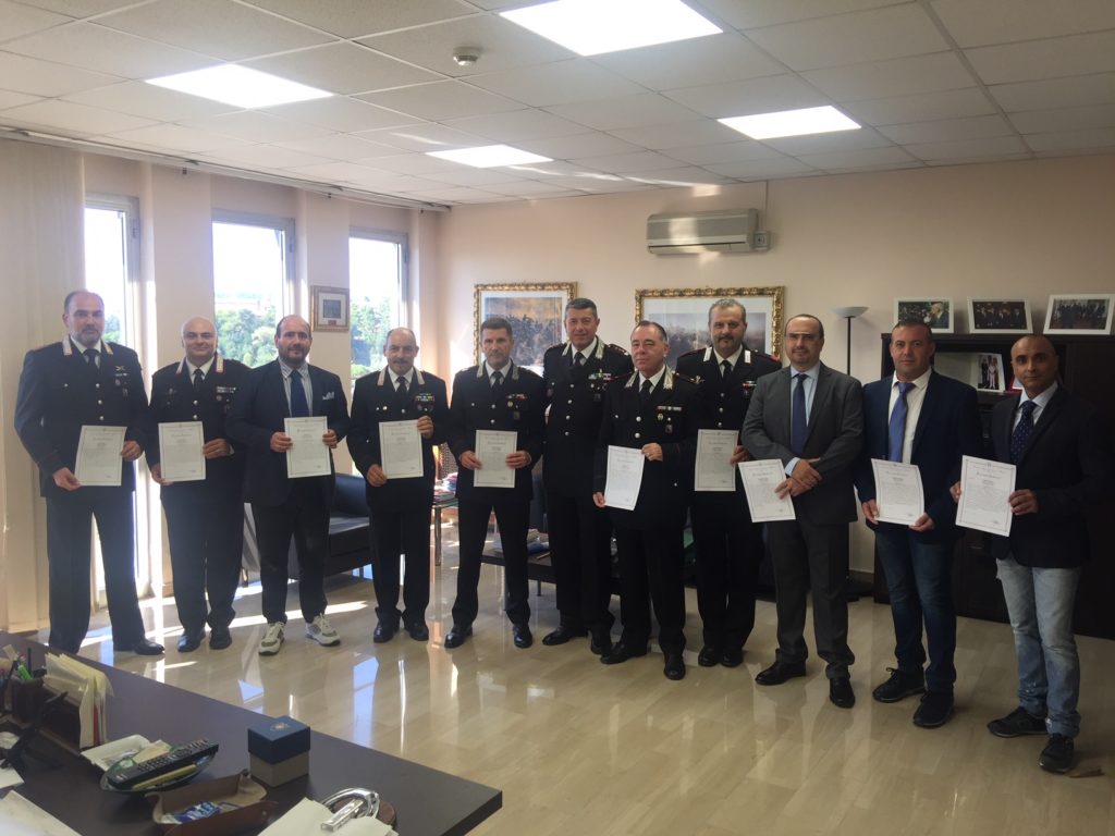 I carabinieri premiati ad Ancona per le indagini svolte sull'omicidio di Olindo Pinciaroli