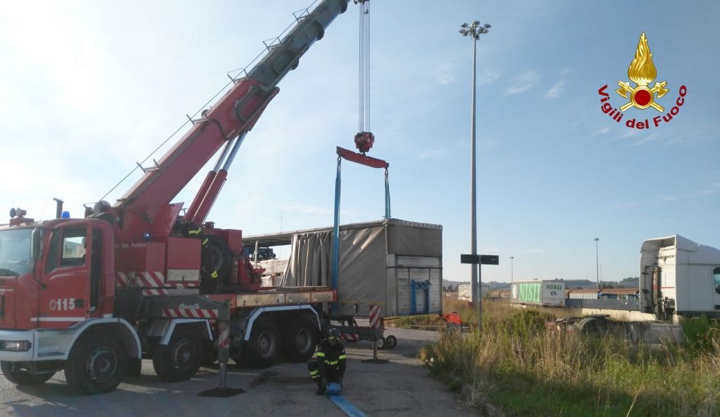 I vigili del fuoco sul posto