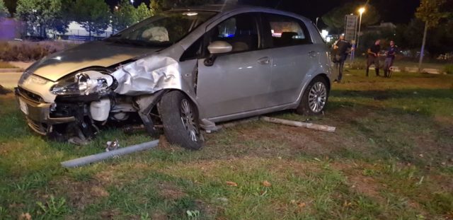 L'auto coinvolta nell'incidente