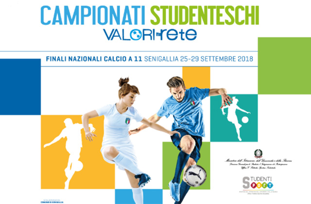 La locandina dei campionati studenteschi di calcio 2018 a Senigallia