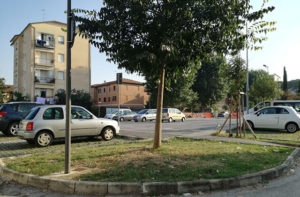 I parcheggi in zona Campo Boario, a Senigallia
