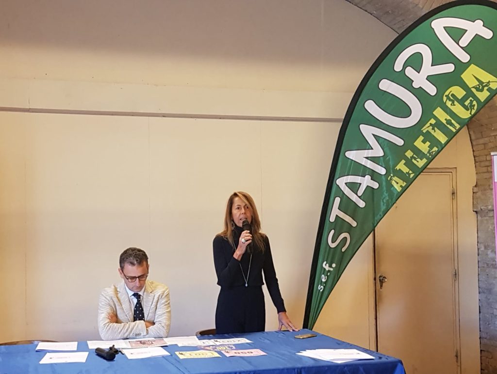 Donatella Montanari e Simone Rocchetti della Sef Stamura presentano la V Mezza Maratona