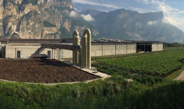 Il biodigestore di Faedo, località Cadino (foto presa dal sito di Bioenergia Trentino)