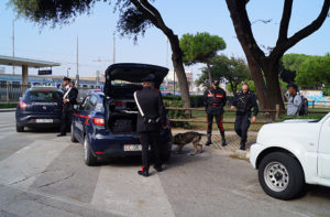 I controlli dei Carabinieri ai giardini Morandi di Senigallia