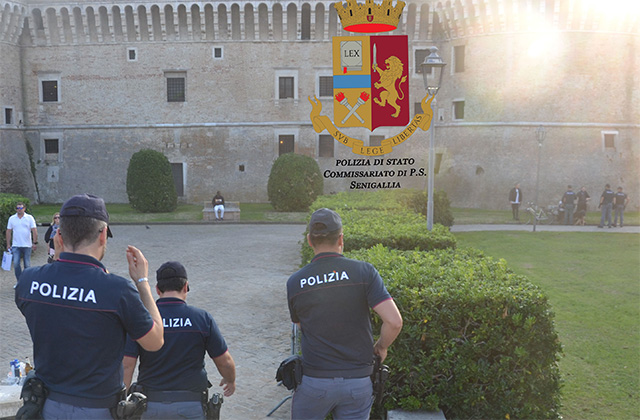I controlli anti droga alla Rocca di Senigallia da parte della polizia
