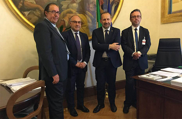 Da sinistra Davide Da Ros, Massimo Bello, Paolo Arrigoni, Milco Mariani