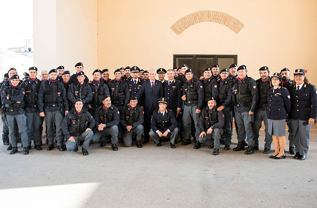 L'incontro del prefetto Gabrielli con il personale del XIV Reparto Mobile della Polizia di Stato di Senigallia