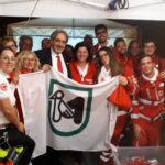 I volontari della Croce Rossa Italiana - Comitato Marche con il presidente nazionale Francesco Rocca