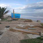 I danni ad alcuni locali sulla spiaggia a Marina di Montemarciano per le mareggiate