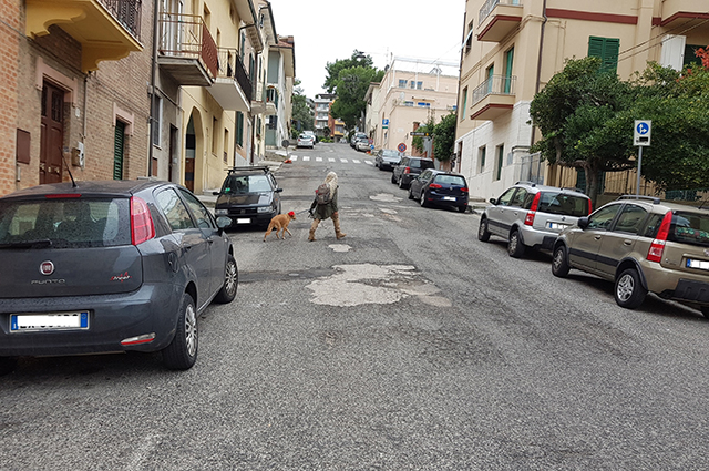 Il tratto di via Trieste interessato dai lavori di asfaltatura