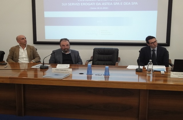 Da sinistra: il direttore Astea Massimiliano Riderelli Belli, l'amministratore delegato Fabio Marchetti e Andrea Paterniani della Silga consulting