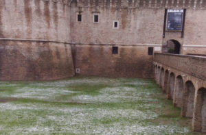 Pochi centimetri di neve caduti a Senigallia