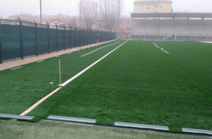 I lavori per il nuovo manto erboso allo stadio Bianchelli di Senigallia