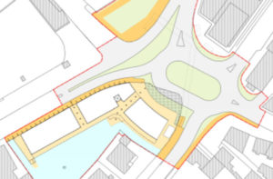 La mappa dell'area all'incrocio della Penna a Senigallia, tra viale IV Novembre, viale Leopardi e via Podesti