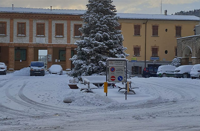 La neve caduta ad Arcevia