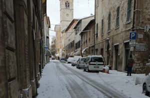 La neve caduta ad Arcevia