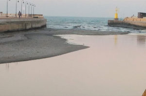 L'isolotto di ghiaia alla foce del fiume Misa, a Senigallia