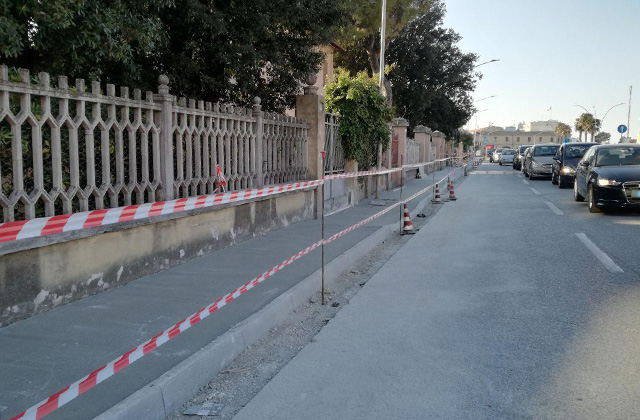 Ampliato il marciapiede in viale Bonopera a Senigallia