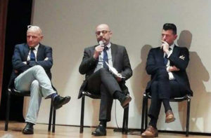 Fabrizio Volpini, Antonio Mastrovincenzo e Maurizio Mangialardi al convegno a Senigallia sulla salute come bene collettivo