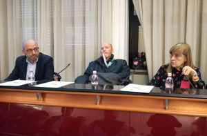 Da sinistra Antonio Mastrovincenzo, Roberto Frullini e Simonetta Sagrati