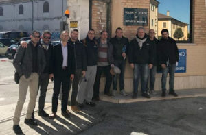 I rappresentanti sindacali degli agenti del XIV Reparto Mobile di Senigallia