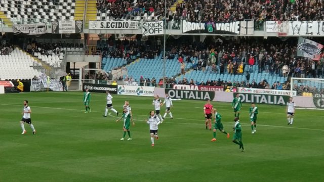 Una fase della partita Cesena - Castelfidardo