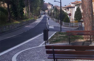 Il nuovo marciapiede di via Roma a Castelleone di Suasa