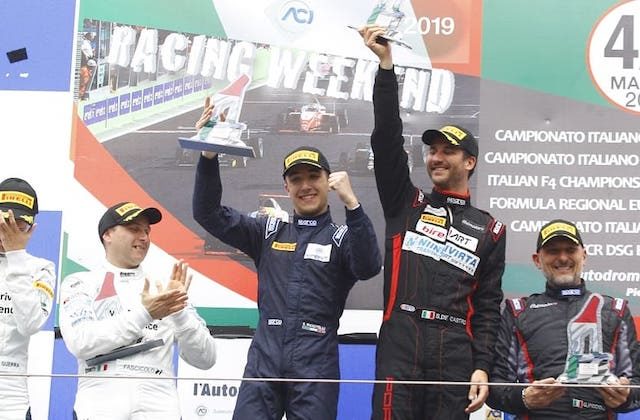 Simone Riccitelli e Sabino De Castro Simone Riccitelli e Sabino De Castro sul gradino più alto del podio a Vallelunga