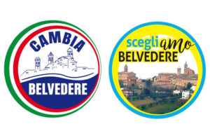 I loghi delle liste di Belvedere Ostrense per le elezioni comunali 2019