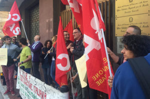 La protesta ad Ancona del Cobas Marche