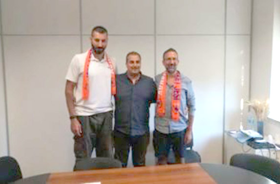 Il club manager Michele Maggioli, Altero Lardinelli e coach Alessandro Valli