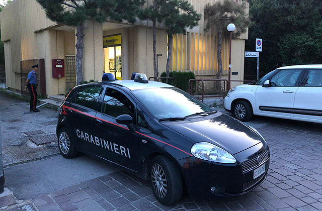 L'intervento dei carabinieri