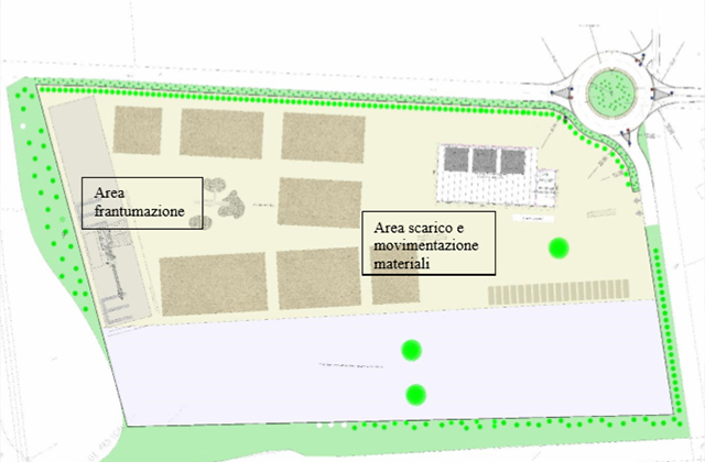 La mappa dell'impianto per il trattamento dei rifiuti che sorgerà al Cesano di Senigallia