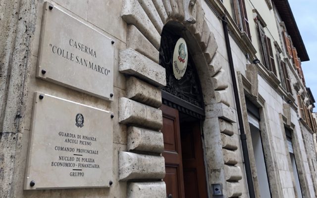 La sede della Guardia di Finanza di Ascoli Piceno