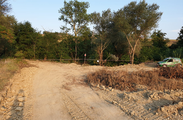 L'area posta sotto sequestro dai Carabinieri Forestali a Serra de' Conti