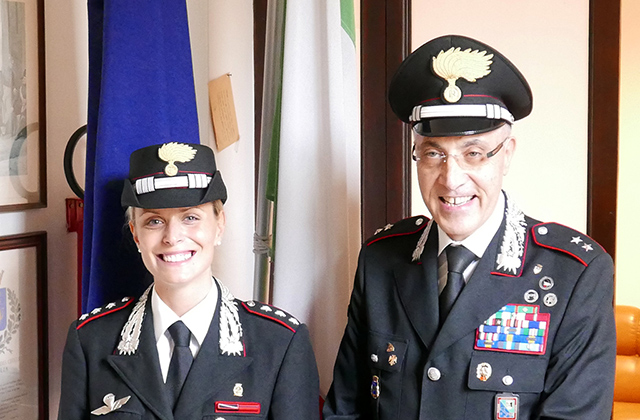 Il nuovo comandante della Compagnia Carabinieri di Senigallia, Francesca Romana Ruberto, e il tenente Claudio Fiori
