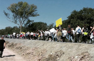 Lo sciopero per il clima promosso da Fridays For Future a Senigallia, lungo il fiume Misa