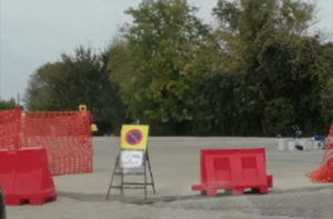 I lavori al parcheggio di fianco l'ospedale di Senigallia