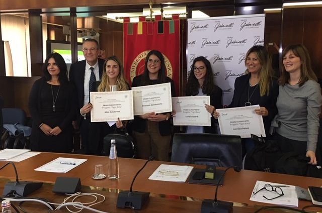 La premiazione delle studentesse vincitrici dell'edizione 2019 di Project Work