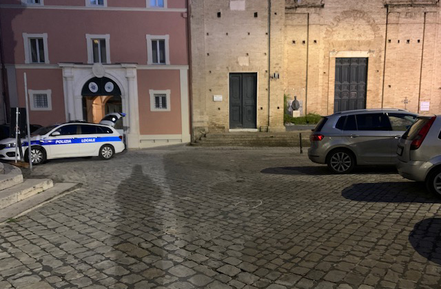 Piazza Strambi, a Macerata, luogo dell'incidente