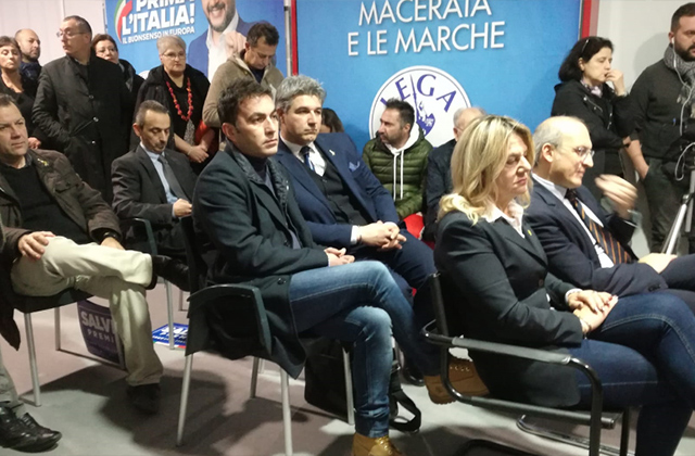 I simpatizzanti della Lega di Macerata