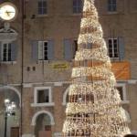 luminarie natalizie, l'albero di natale con luci led in piazza Roma a Senigallia